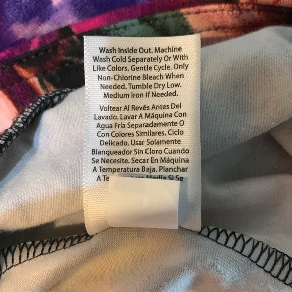 Terra & Sky Work Out Yoga Leggings Size 14 Pink Purple Brown Cream - Picture 7 of 7